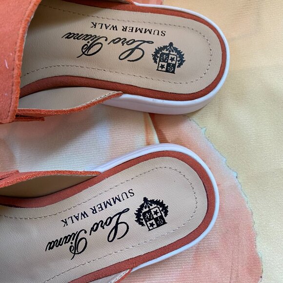 Loro Piana Summer orange Slippers for ladies - Picture 5 of 6